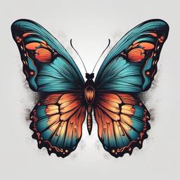 fluttering butterfly tattoo  