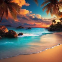 Beach Background Wallpaper - wallpaper hd beach sunset  