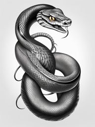 Snake on back tattoo, Elegant and striking snake tattoos designed for the back. colors, tattoo patterns, clean white background