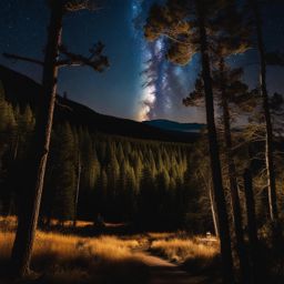 the enchanted circle - capture the serene night painting of the enchanted circle scenic byway in new mexico, with its alpine forests and mountain vistas. 