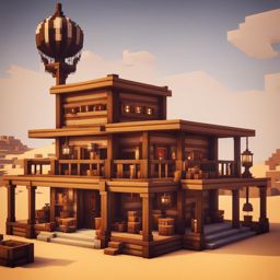 wild west saloon in a dusty desert town - minecraft house design ideas minecraft block style