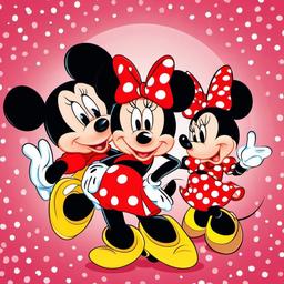 Minnie Mouse clipart - Minnie Mouse with friends  vector clipart