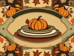 Thanksgiving Wallpaper-A retro-inspired Thanksgiving design, with vintage patterns and nostalgic colors.  aesthetic background wallpaper