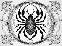 cancer zodiac tattoo black and white design 