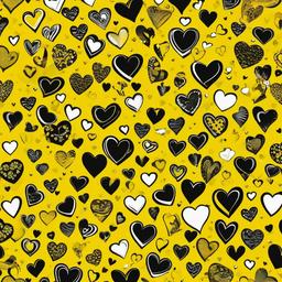 Yellow Background Wallpaper - heart yellow background  