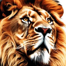 lion clipart transparent background - roaring with regal power. 