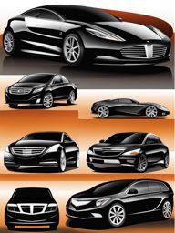 car clipart - a sleek and stylish car with a modern design. 