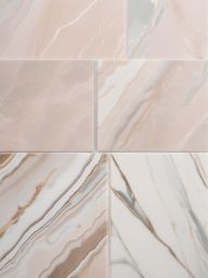 Porcelain tiles featuring a marbled look in muted pastels top view, product photoshoot realistic background, hyper detail, high resolution