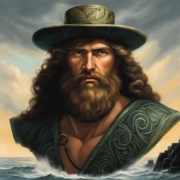 finn mccool - the giant hero of irish folklore, known for building the giant's causeway. 