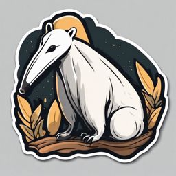 Anteater Sticker - An anteater with a long snout searching for ants. ,vector color sticker art,minimal