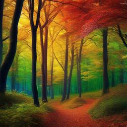 Forest Background Wallpaper - colorful forest background  