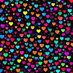 Heart Background Wallpaper - neon rainbow heart wallpaper  