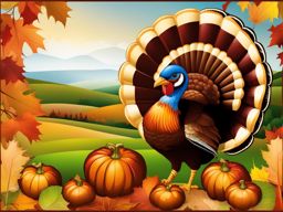 thanksgiving clip art: grateful thanksgiving with a bountiful harvest. 