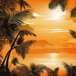 Beach background - orange tropical background  