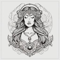 goddess virgo tattoos for females  simple vector color tattoo