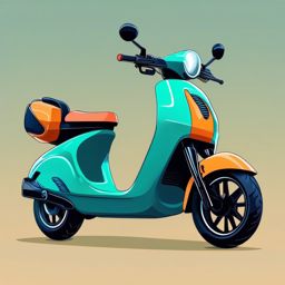 Electric Scooter Clipart - An electric scooter for eco-friendly travel.  color vector clipart, minimal style