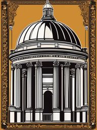 Dublin Trinity College sticker- Prestigious university with the Book of Kells exhibit, , sticker vector art, minimalist design