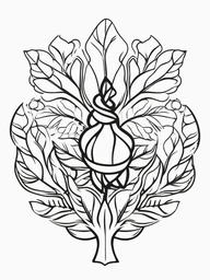 Acorn Coloring Pages - Symbol of Harvest and Growth  minimal black outline printable sheet, coloring page