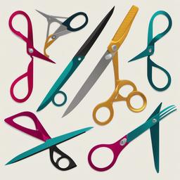 Scissors clipart - oversized scissors for a dramatic ribbon-cutting  color,minimalist,vector clipart