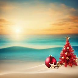 Beach background - christmas beach background  