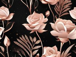 Rose Gold Black Glitter Wallpaper  