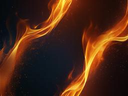 Fire Wallpaper - Golden-orange fire in cool tones  background wallpaper