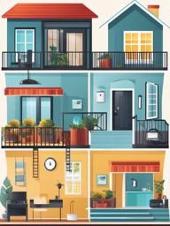 Smart Home Security System Management clipart - Smart home security system, ,vector color clipart,minimal