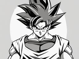 sketch of goku  minimal rough sketch scribbles,doodles,black and white