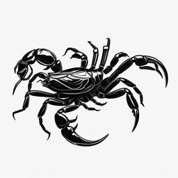 drawing of a scorpion in a dramatic pose  minimal rough sketch scribbles,doodles,black and white