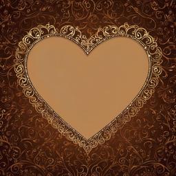 Heart Background Wallpaper - brown heart background  