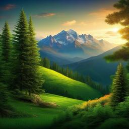 Mountain Background Wallpaper - forest mountain background  