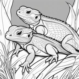 bearded dragon hatchlings cute animals coloring page 