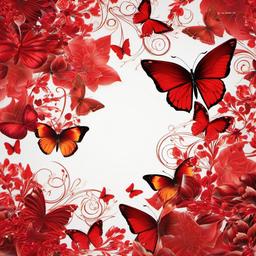 Butterfly Background Wallpaper - butterfly background red  