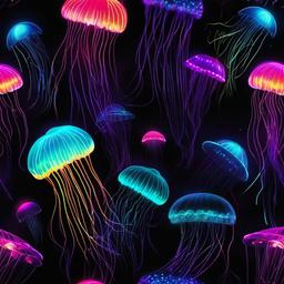 Neon Background Wallpaper - neon jellyfish wallpaper  