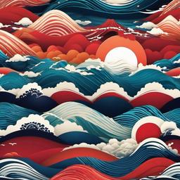 Wave Background Wallpaper - japanese wave wallpaper iphone  