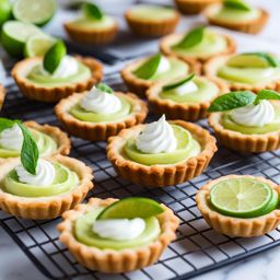 key lime tartlets, mini tarts with zesty key lime filling. 