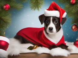 Christmas Dog Wallpaper  