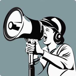 Megaphone clipart - megaphone in action  vector clipart