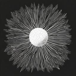 drawing of a sun with rays  minimal rough sketch scribbles,doodles,black and white