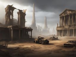 post-apocalyptic world - paint a haunting post-apocalyptic world with ruins and remnants of civilization. 