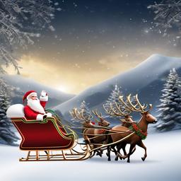 Christmas Background Wallpaper - santa sleigh no background  