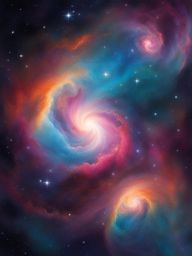 cosmic nebulae - create an artwork inspired by cosmic nebulae, showcasing swirling colors and cosmic wonders. 
