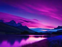 Purple Blue Sky Wallpaper  ,desktop background wallpaper