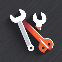 Wrench and Screw Icon - Wrench and screw icon for construction and repair,  color vector clipart, minimal style