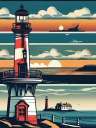 Vintage Lighthouse Scenes , vintage t shirt vector art