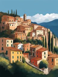 charming castelli romani - paint a scene from the charming castelli romani, a collection of hilltowns surrounding rome, each with its unique character. 