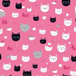 Cat Background Wallpaper - phone pink cat wallpaper  