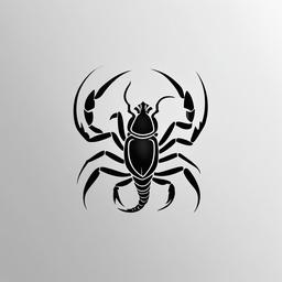 Tiny Scorpion Tattoo - Embrace minimalism with a small and discreet scorpion tattoo for a subtle and delicate look.  simple vector color tattoo,minimal,white background