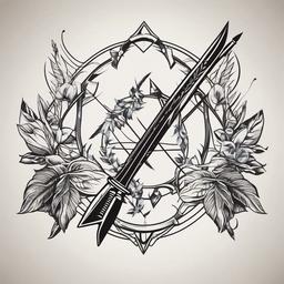 arrow and quiver tattoo  vector tattoo design