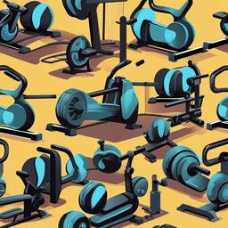 Gym clipart - gym with cardio equipment  clipart